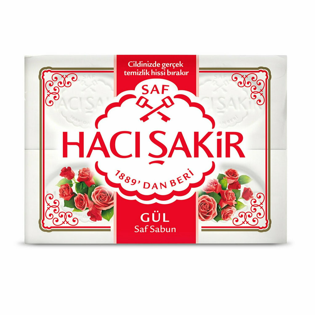 Haci Sakir  Bath Soap Rose 4pk