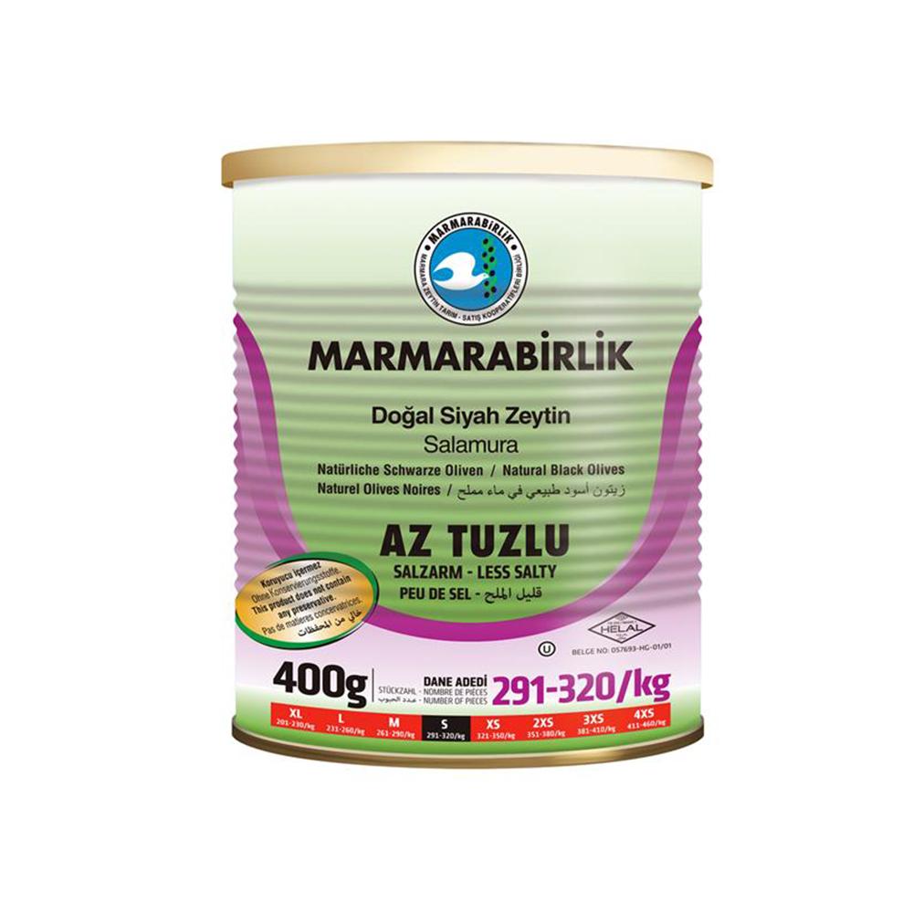 <transcy>مرمارابيرليك زيتون أسود قليل الملح 400 غرام علبة</transcy>