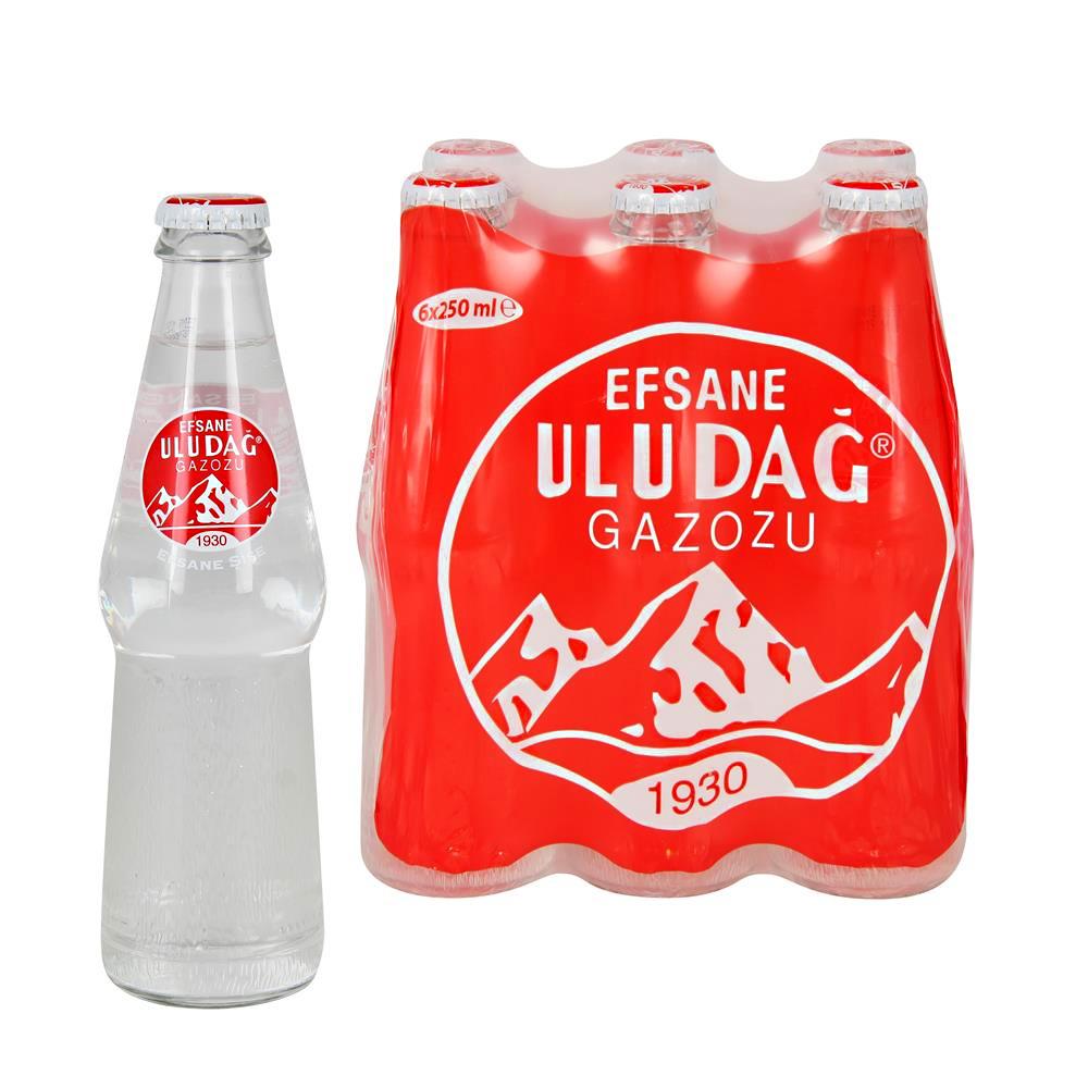 Uludag Gazoz 250ml Glass 6pcs