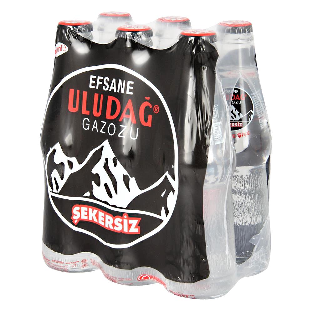 Uludag Gazoz Sugar Free 250ml Glass 6 Pcs