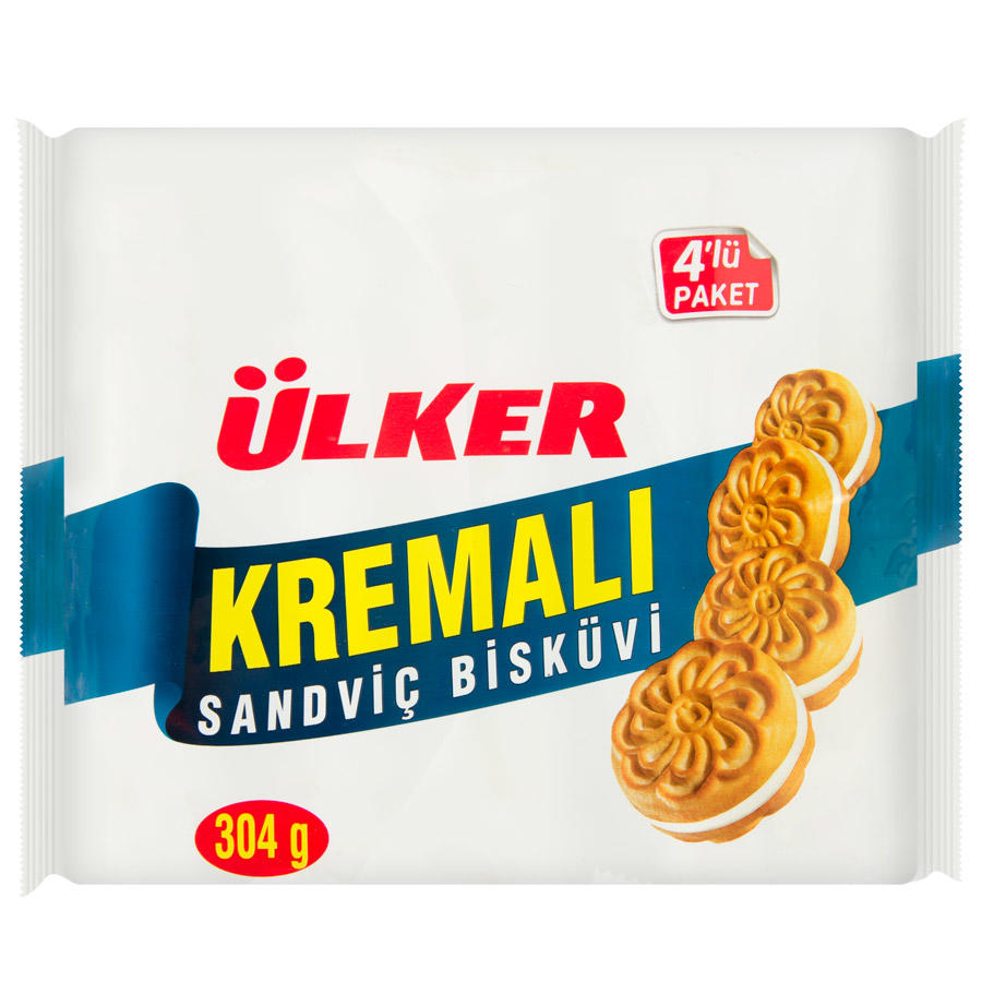 Ulker Kremali Sandwich Biscuits 4pk 244gr